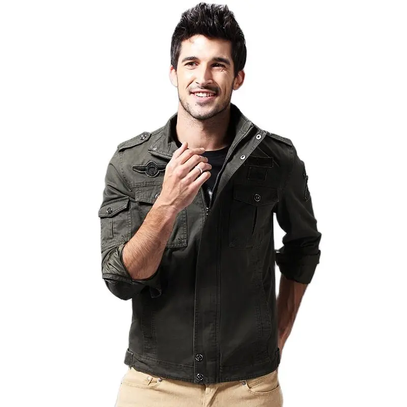 Мужская хлопковая армейская куртка, стеганая куртка-карго в стиле милитари, с длинным рукавом, верхняя одежда больших размеров, весна 2023
Мужская хлопковая армейская куртка, стеганая куртка-карго в стиле милитари, с длинным рукавом, верхняя одежда больших размеров, весна 2023