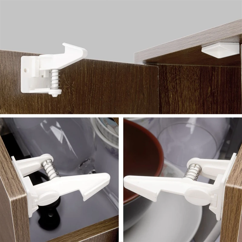 Cabinet Locks Child Safety Latches - 12 Pack Baby Proofing Cabinets Drawer Lock - Easy Installation(White)
Cabinet Locks Child Safety Latches - 12 Pack Baby Proofing Cabinets Drawer Lock - Easy Installation(White)