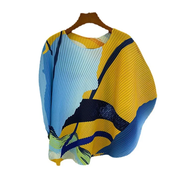 TVVOVVIN Pleated Design Loose Women's Tops New Fashion Niche Print Bat Sleeve Loose O-neck T-shirt Summer 2021 KNSL
TVVOVVIN Pleated Design Loose Women's Tops New Fashion Niche Print Bat Sleeve Loose O-neck T-shirt Summer 2021 KNSL