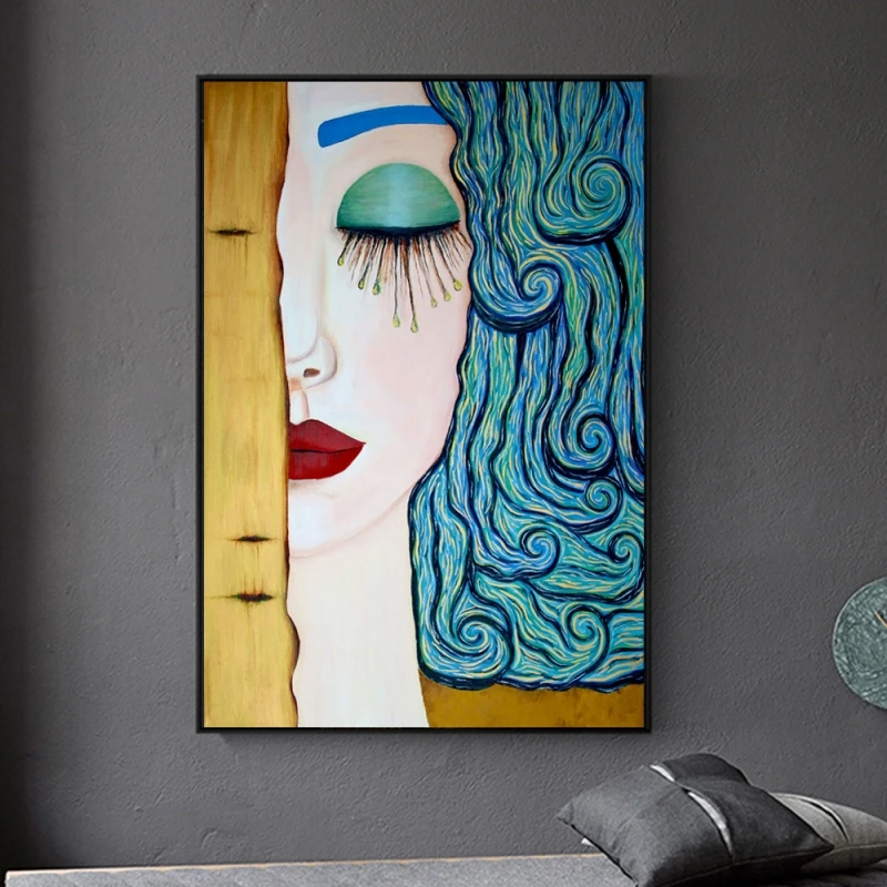 Classic Artist Gustav Klimt Kiss Tear Abstract Oil Paintings on Canvas Posters and Prints Cuadros Wall Pictures For Living Room
Classic Artist Gustav Klimt Kiss Tear Abstract Oil Paintings on Canvas Posters and Prints Cuadros Wall Pictures For Living Room