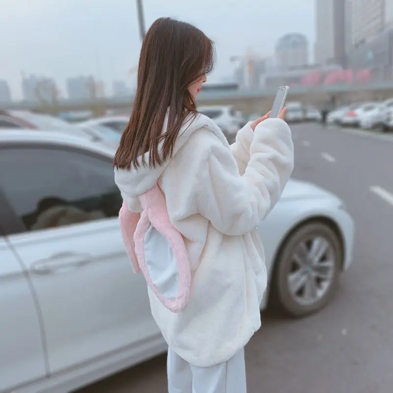 Fashion Kawaii Hooded Rabbit Hoodie Sweatshirt Women Funny White Winter Girl Hoodie Oversize Cute Japan Warm Harajuku Clothes
Fashion Kawaii Hooded Rabbit Hoodie Sweatshirt Women Funny White Winter Girl Hoodie Oversize Cute Japan Warm Harajuku Clothes