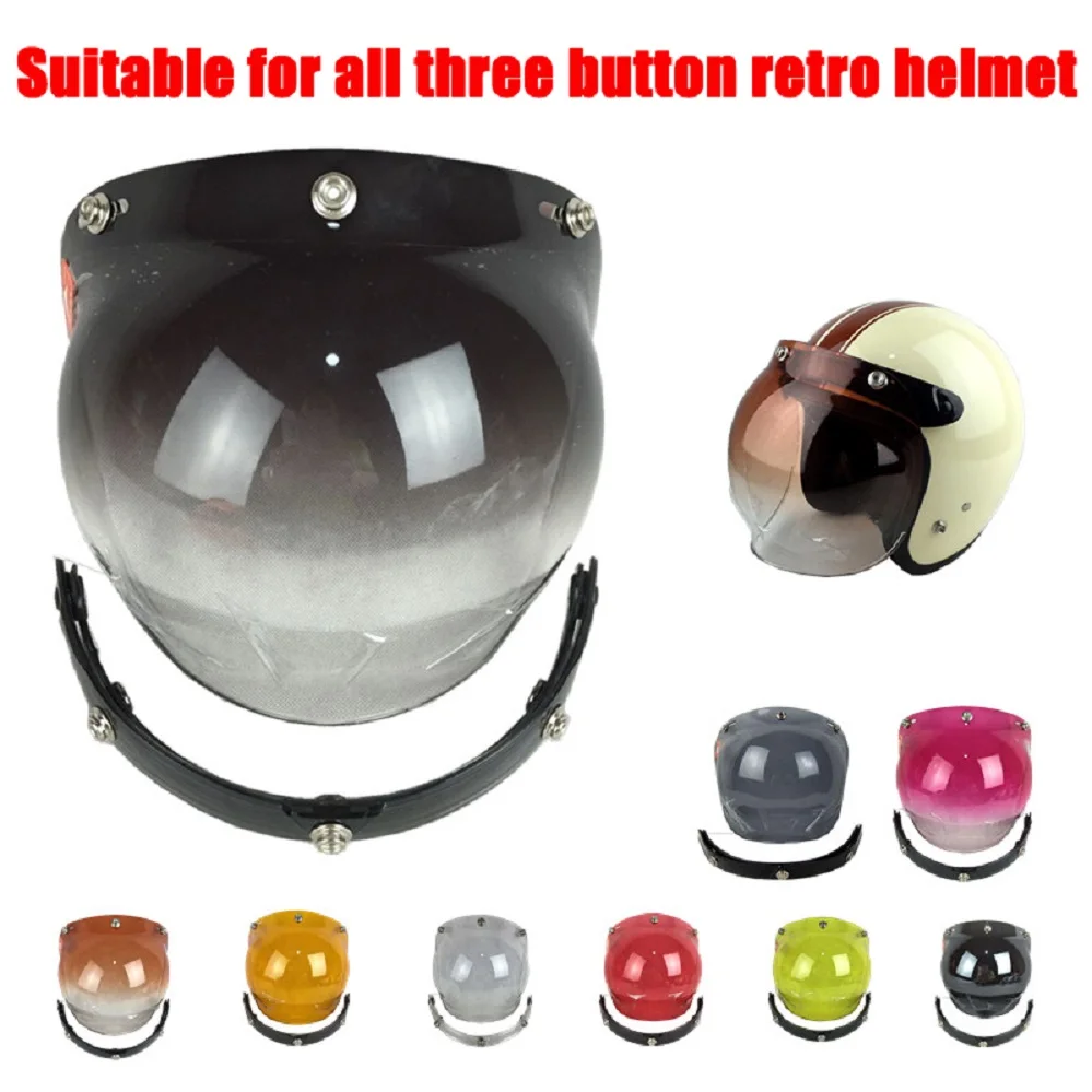 Vintage Motorcycle Helmets Bubble Visors Lens With Shield 3 Button General 3/4 Open Face Motorcycle Jet Helmet Accessories
Vintage Motorcycle Helmets Bubble Visors Lens With Shield 3 Button General 3/4 Open Face Motorcycle Jet Helmet Accessories