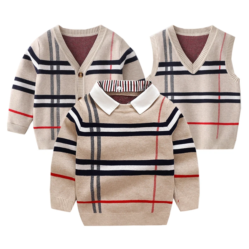 Hot 1-9T Kids Plaid Sweaters Toddler Spring Cardigan Winter Boy Knitted Clothes Girls Warm Pullover Top for Children Knitwear
Hot 1-9T Kids Plaid Sweaters Toddler Spring Cardigan Winter Boy Knitted Clothes Girls Warm Pullover Top for Children Knitwear