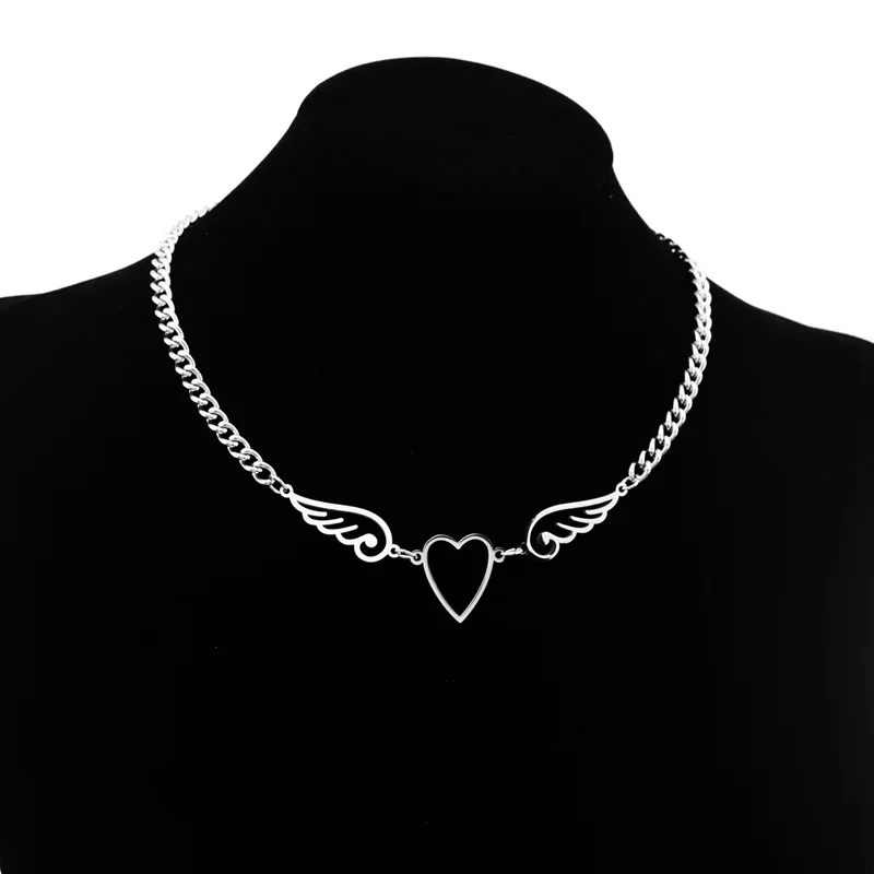 New Classic Stainless Steel Angel Love Necklace Wing Heart Clavicle Chain Ladies Jewelry Gift
New Classic Stainless Steel Angel Love Necklace Wing Heart Clavicle Chain Ladies Jewelry Gift