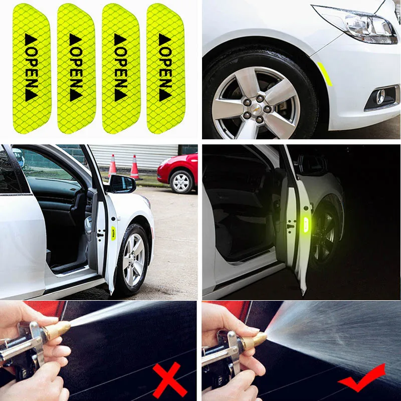 4Pcs/Set Car reflective stickers Tape Warning Mark Night Driving Safety Lighting Luminous Tapes Accessories Car Door Stickers
4Pcs/Set Car reflective stickers Tape Warning Mark Night Driving Safety Lighting Luminous Tapes Accessories Car Door Stickers