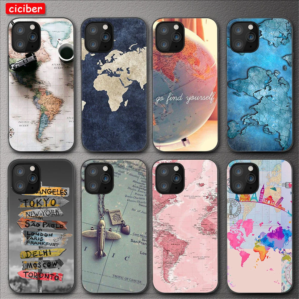 World Map Travel Phone Case For iPhone 11 12 13 Pro Max Mini Cover for iPhone X XR XS MAX 7 8 6 6S Plus 5 SE 2020 Soft TPU Capa
World Map Travel Phone Case For iPhone 11 12 13 Pro Max Mini Cover for iPhone X XR XS MAX 7 8 6 6S Plus 5 SE 2020 Soft TPU Capa
