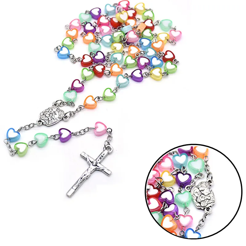 New 3 Styles Religious Virgin Mary Alloy Heart Beads Rosary Gifts Cross Cain Pendant Necklaces For Lovers Fashion jewelry
New 3 Styles Religious Virgin Mary Alloy Heart Beads Rosary Gifts Cross Cain Pendant Necklaces For Lovers Fashion jewelry