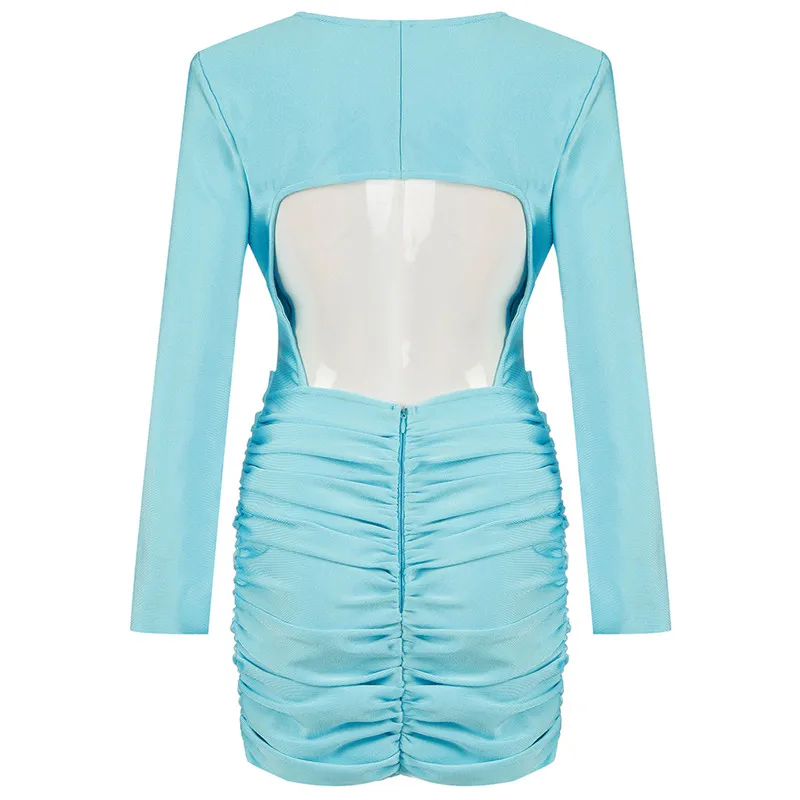 Bevenccel New Arrival Sexy Women Dress Elegant Long Sleeve V Neck Draped Bodycon Bandage Dress Vestidos Backless Party Dress
Bevenccel New Arrival Sexy Women Dress Elegant Long Sleeve V Neck Draped Bodycon Bandage Dress Vestidos Backless Party Dress