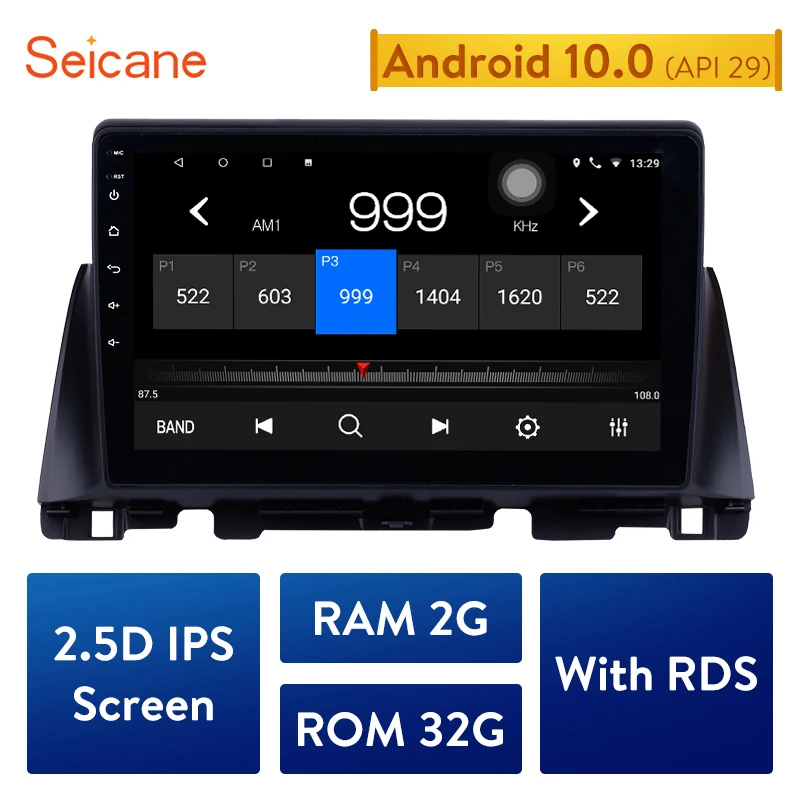 Автомобильный радиоприемник Seicane, 10,1 дюйма, ОЗУ 2 Гб, Android 10,0, с Bluetooth, USB, Wi-Fi, GPS-навигацией, RDS
Автомобильный радиоприемник Seicane, 10,1 дюйма, ОЗУ 2 Гб, Android 10,0, с Bluetooth, USB, Wi-Fi, GPS-навигацией, RDS