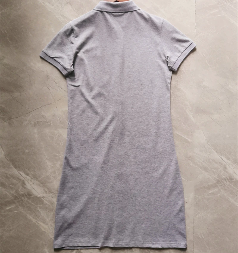 Summer High Quality Women's Alligator Dresses Short Sleeve Lady Female Casual Single Breasted Cardigan Polo Dress Femmes Jupe
Summer High Quality Women's Alligator Dresses Short Sleeve Lady Female Casual Single Breasted Cardigan Polo Dress Femmes Jupe