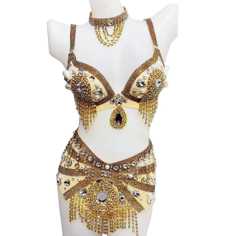 Sparkling Embellished Beaded Diamond Halter Backless Bra Shorts Women Nightclub Performance Costume DJ Singer Dance Stage Wear
Sparkling Embellished Beaded Diamond Halter Backless Bra Shorts Women Nightclub Performance Costume DJ Singer Dance Stage Wear