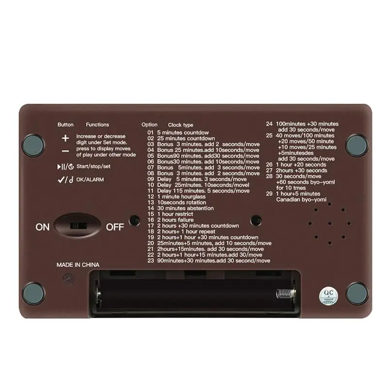 LEAP PQ9903A Chess Clock Digital Count Up Down Electric Game Timer Chess Player Set Handheld Master Reloj Ajedrez Temporizador
LEAP PQ9903A Chess Clock Digital Count Up Down Electric Game Timer Chess Player Set Handheld Master Reloj Ajedrez Temporizador