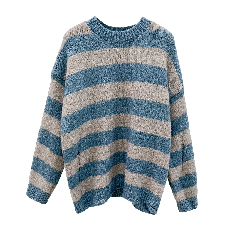 GRUIICEEN winter thick loose sweater women new striped korean long sleeve sweaters knitting pullovers jumper
GRUIICEEN winter thick loose sweater women new striped korean long sleeve sweaters knitting pullovers jumper