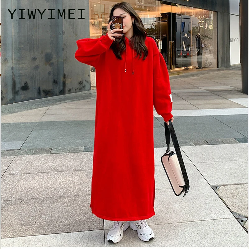 Women's Casual Loose Long Hoodies Autumn Solid Sweatshirt Hooded Sweatshirt Dress Plus Size150KG
Women's Casual Loose Long Hoodies Autumn Solid Sweatshirt Hooded Sweatshirt Dress Plus Size150KG