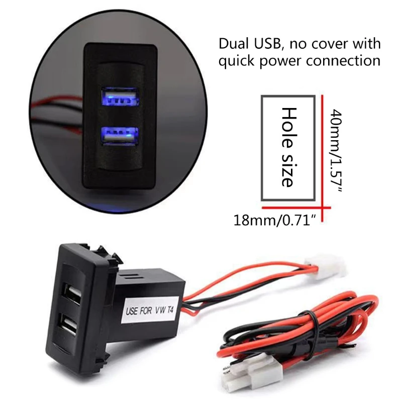 1 Pc Compatible with Volkswagen-T4 Car Charger Dual Port Adapter Portable Cigarette Lighter USB Charging Cable Quick Charge
1 Pc Compatible with Volkswagen-T4 Car Charger Dual Port Adapter Portable Cigarette Lighter USB Charging Cable Quick Charge