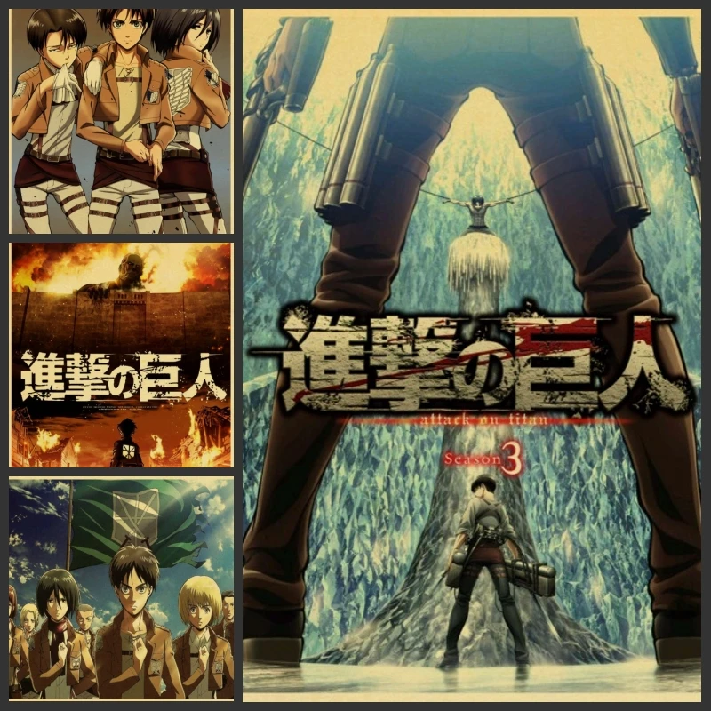 Janpnese Anime Attack on Titan Retro Cartoon Painting Home Decor wall Decor Quality Canvas living room Art Decor Poster
Janpnese Anime Attack on Titan Retro Cartoon Painting Home Decor wall Decor Quality Canvas living room Art Decor Poster
