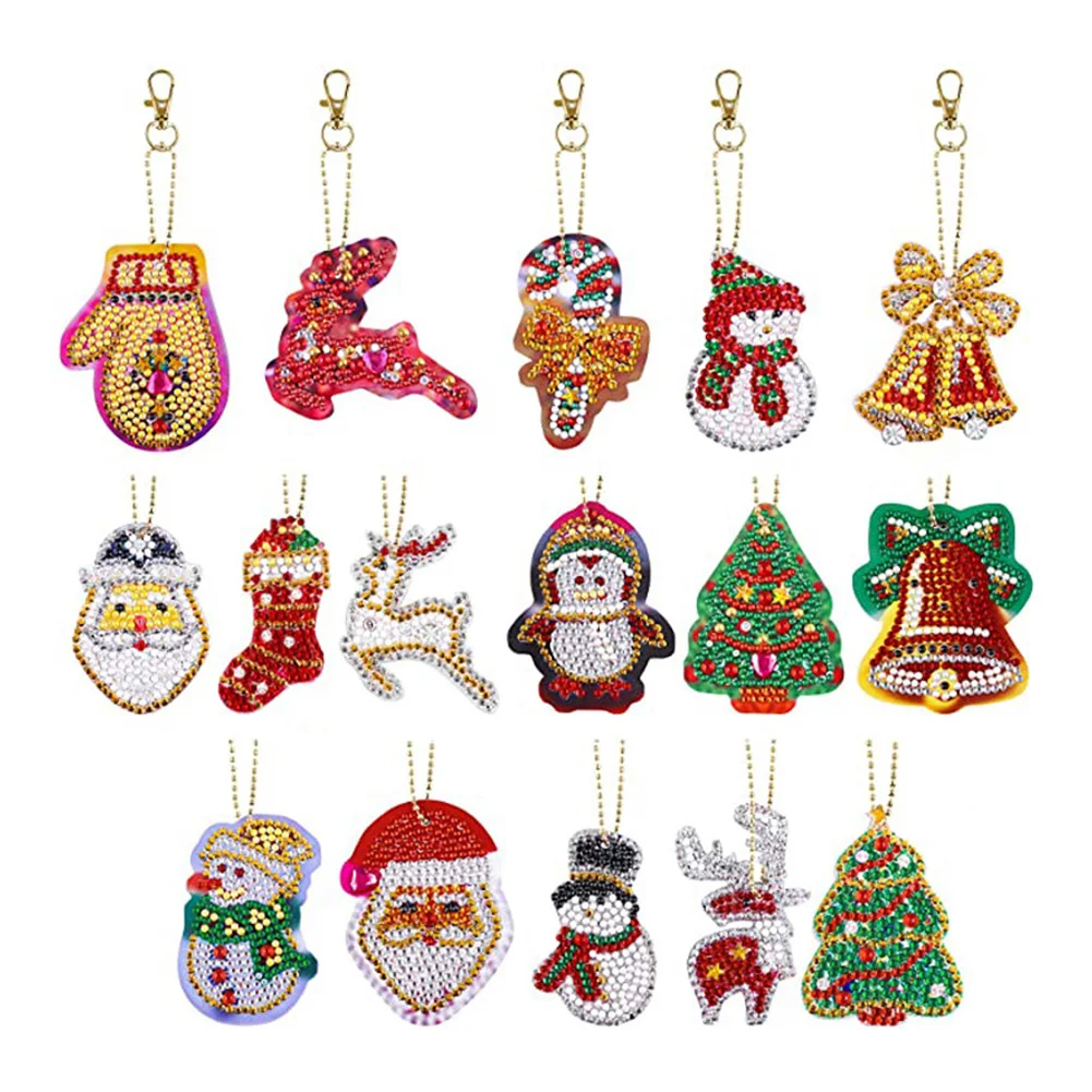 DIY Christmas Cartoon Diamond Painting Keychain Pendant 5D Diamond Painting Stickers Christmas Gift Girl Jewelry Keyring 16PCS
DIY Christmas Cartoon Diamond Painting Keychain Pendant 5D Diamond Painting Stickers Christmas Gift Girl Jewelry Keyring 16PCS