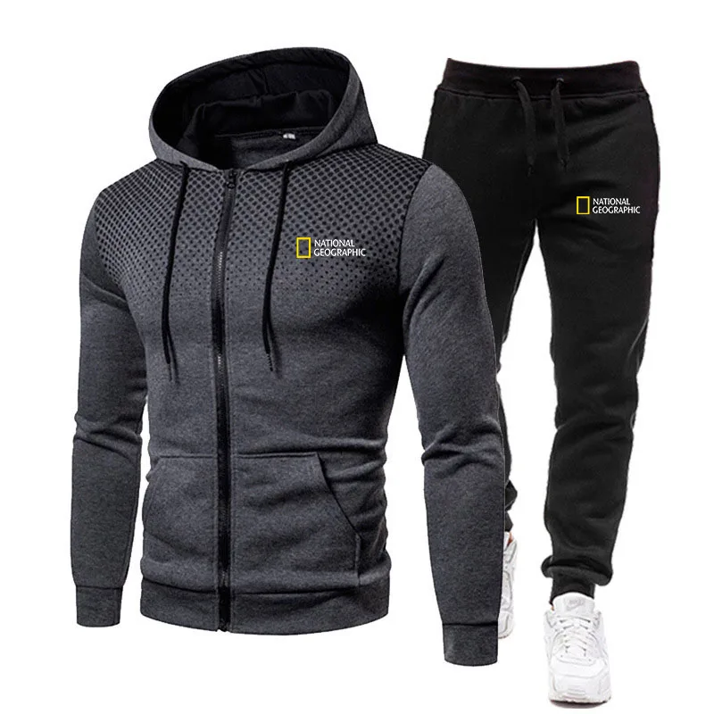 Men's Hooded Sports Suit Zipper Fleece Gym Casual Fashion Autumn Winter Sweatshirt
Men's Hooded Sports Suit Zipper Fleece Gym Casual Fashion Autumn Winter Sweatshirt