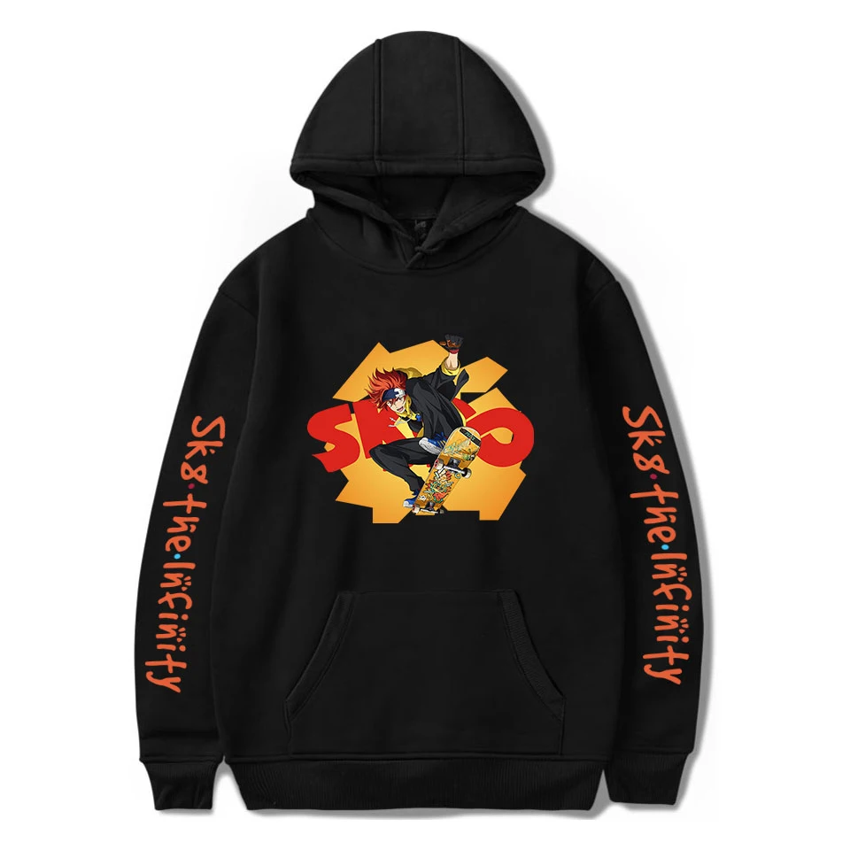 

Hot Sale SK8 the Infinity Hoodies Sweatshirts Men Women Streetwear Animation Kids Pullovers Male Female Long Sleeve Black Hooded