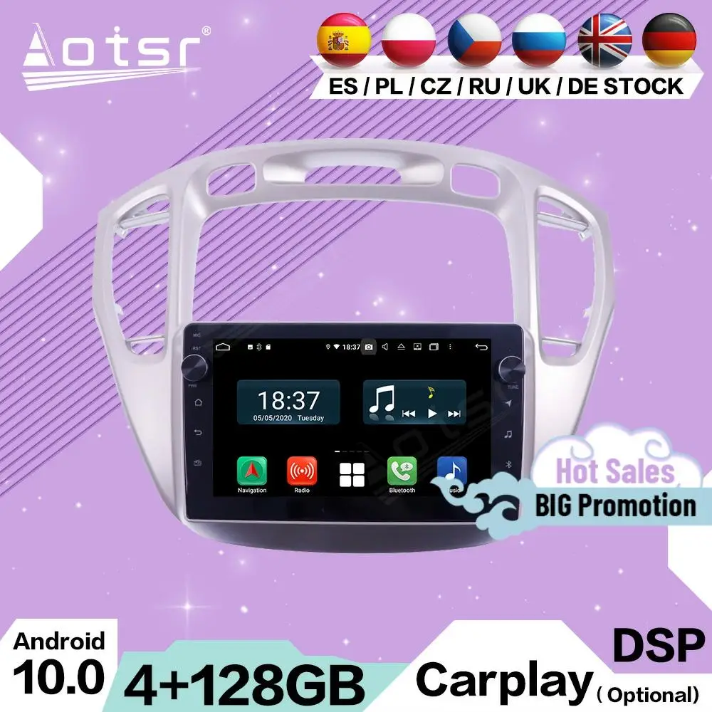 4 + 128G Carplay Мультимедиа Стерео Android для Toyota Highlander 2002 2003 2004 2005 2006 2007 2008 GPS радио приемник головное устройство
4 + 128G Carplay Мультимедиа Стерео Android для Toyota Highlander 2002 2003 2004 2005 2006 2007 2008 GPS радио приемник головное устройство