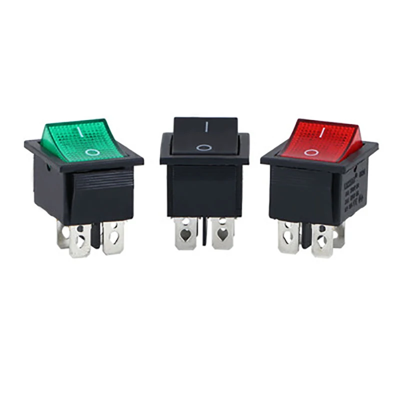 Kcd4 rocker switch connection 2-position 4-pin/6-pin electrical equipment with light power switch cap 16a 250vac/20a 125v
Kcd4 rocker switch connection 2-position 4-pin/6-pin electrical equipment with light power switch cap 16a 250vac/20a 125v