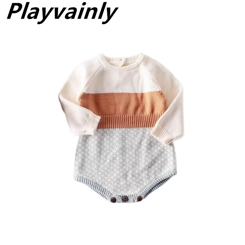 Wholesale Baby Bodysuits 2020 Autumn Newborn Plaid Knitted Long Sleeve Romper Baby Girl Boy Clothes 0-2Y E82096
Wholesale Baby Bodysuits 2020 Autumn Newborn Plaid Knitted Long Sleeve Romper Baby Girl Boy Clothes 0-2Y E82096