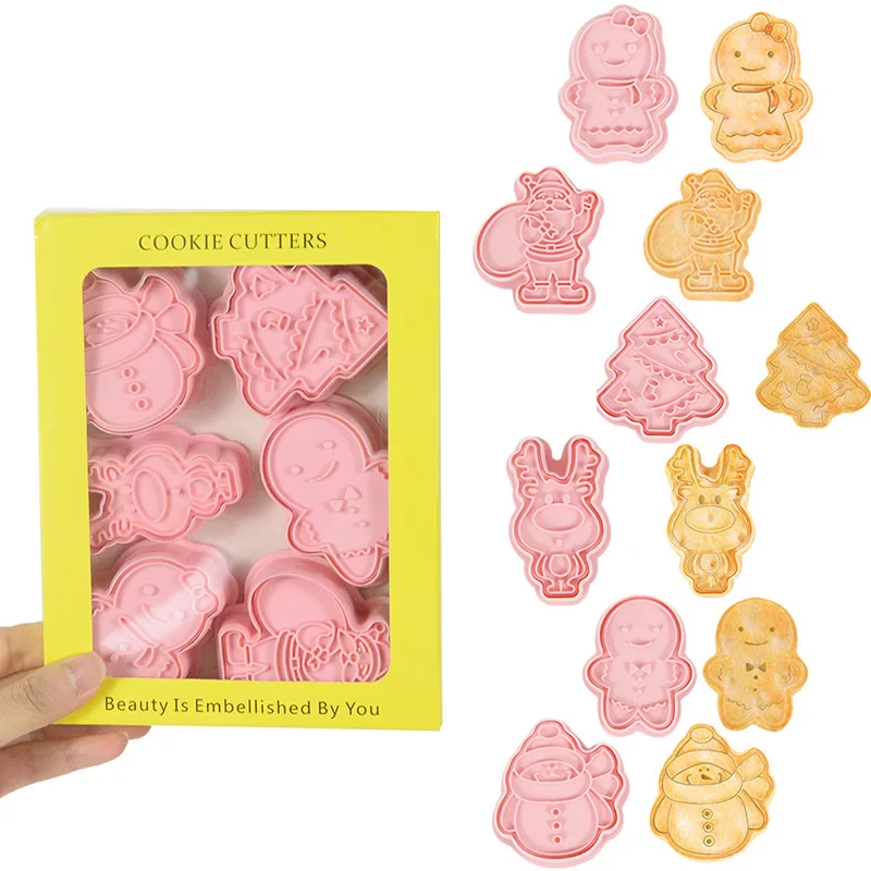 6pcs/set Christmas Cookie Biscuit Plunger Cutter Mould Fondant Cake Mold Baking Snowman/ Xmas Tree Baking Mould Fondant Mold
6pcs/set Christmas Cookie Biscuit Plunger Cutter Mould Fondant Cake Mold Baking Snowman/ Xmas Tree Baking Mould Fondant Mold