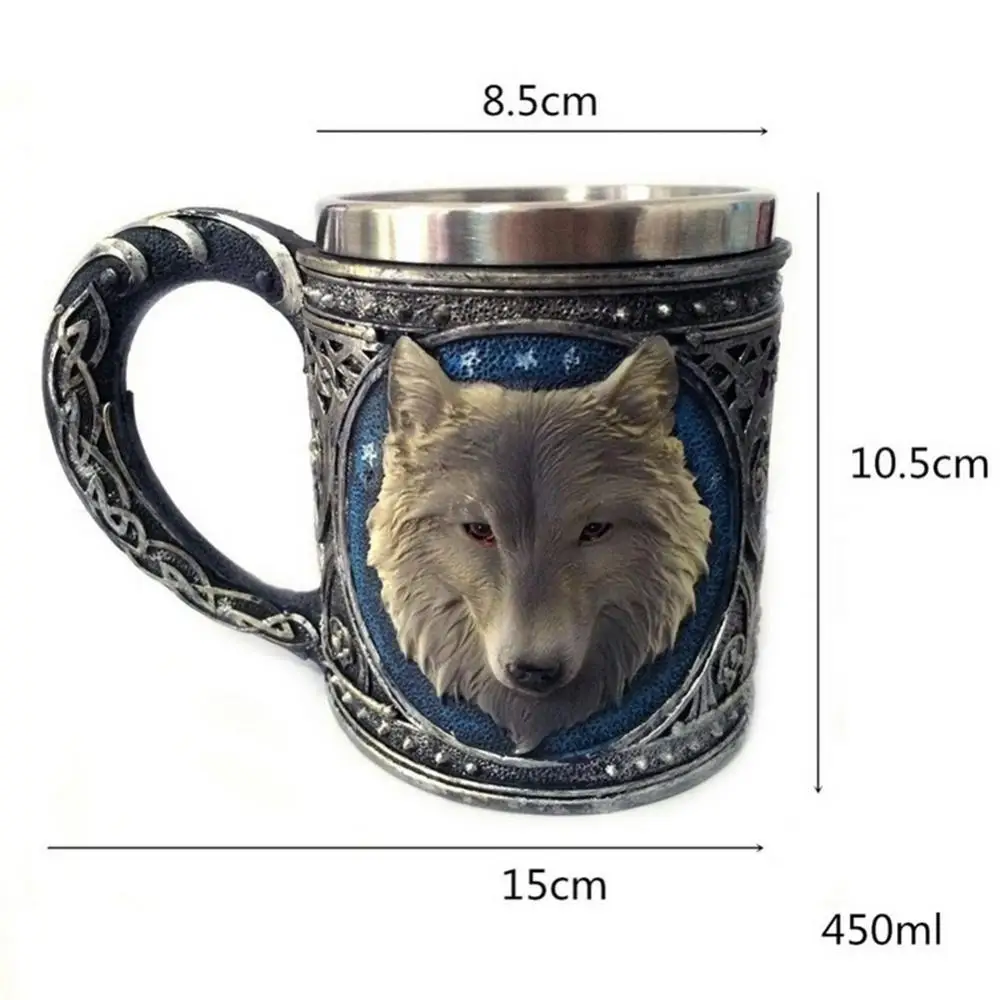 40%HOTWolf Head Stainless Steel Resin Beer Juice Milk Water Cup Home Office Coffee Mug
40%HOTWolf Head Stainless Steel Resin Beer Juice Milk Water Cup Home Office Coffee Mug