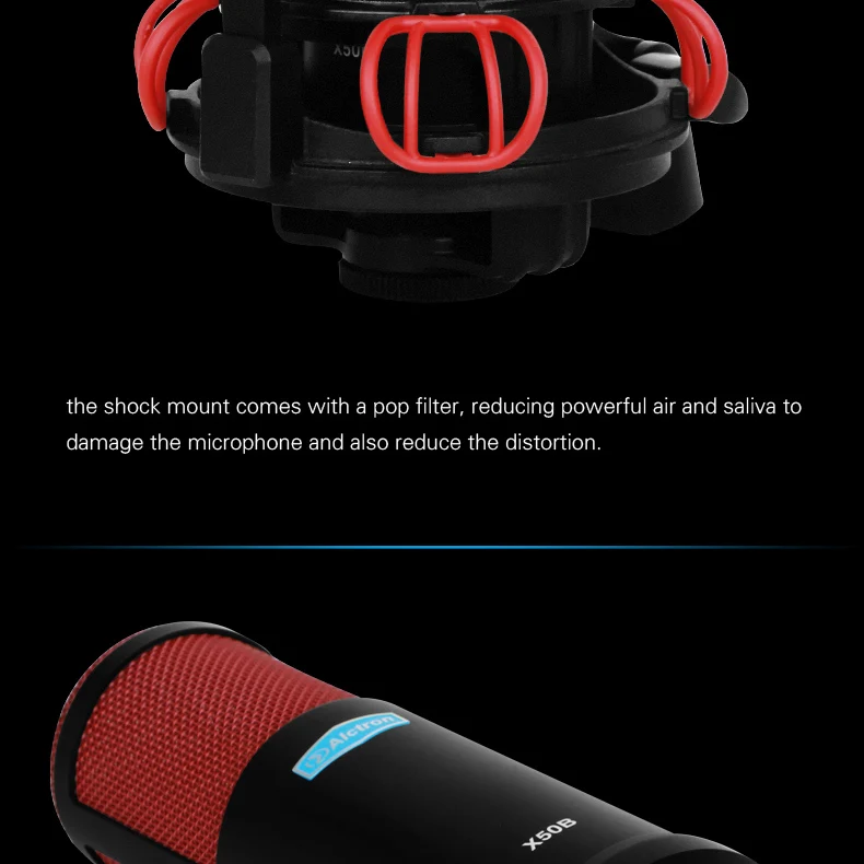 Original Alctron X50B Professional Large Diaphragm Studio Recording Condenser Microphone Shockmount Windscreen Live Streaming
Original Alctron X50B Professional Large Diaphragm Studio Recording Condenser Microphone Shockmount Windscreen Live Streaming