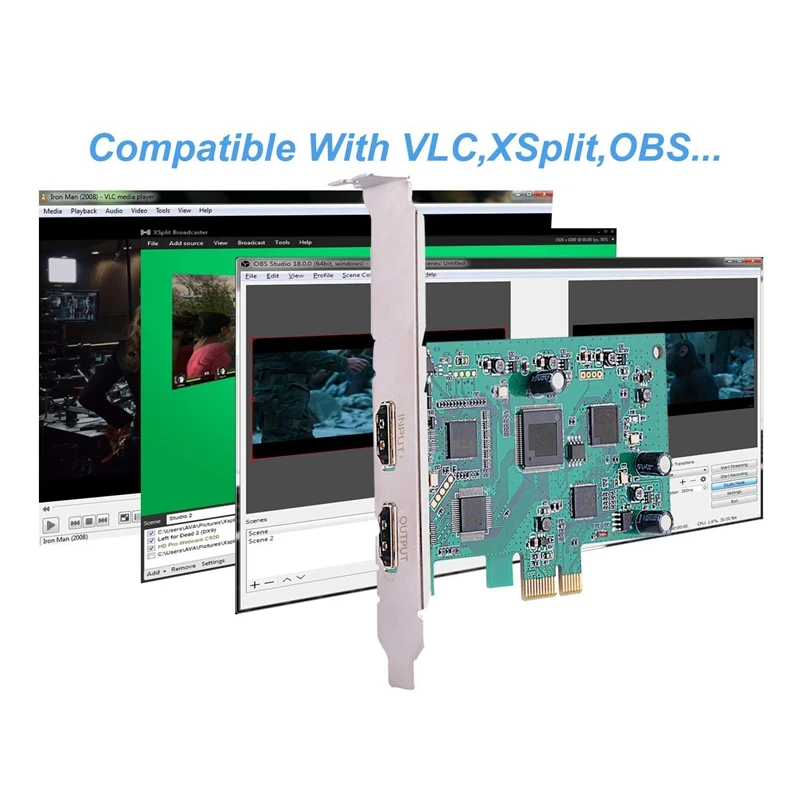 HDMI карта захвата PCI-E Карта видеозахвата Live Capture Box Видео игра Запись устройства