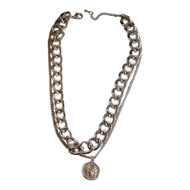 Retro Portrait Coin Pendant Big Thick Chain Necklace for Women Multi-layer Chain Choker Geometric Round Necklaces Jewelry
Retro Portrait Coin Pendant Big Thick Chain Necklace for Women Multi-layer Chain Choker Geometric Round Necklaces Jewelry