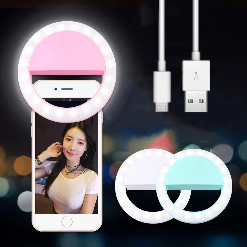 Portable Selfie Light LED Ring Flashlight USB Rechargable 3 Modes Lightning Mobile Phone Selfie Lamp For Universal Smartphone
Portable Selfie Light LED Ring Flashlight USB Rechargable 3 Modes Lightning Mobile Phone Selfie Lamp For Universal Smartphone