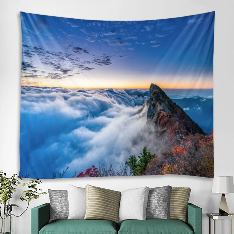 Blue sky and white clouds tapestry beautiful mountain peak background wall hanging tapestry living room bedroom decoration tapes
Blue sky and white clouds tapestry beautiful mountain peak background wall hanging tapestry living room bedroom decoration tapes