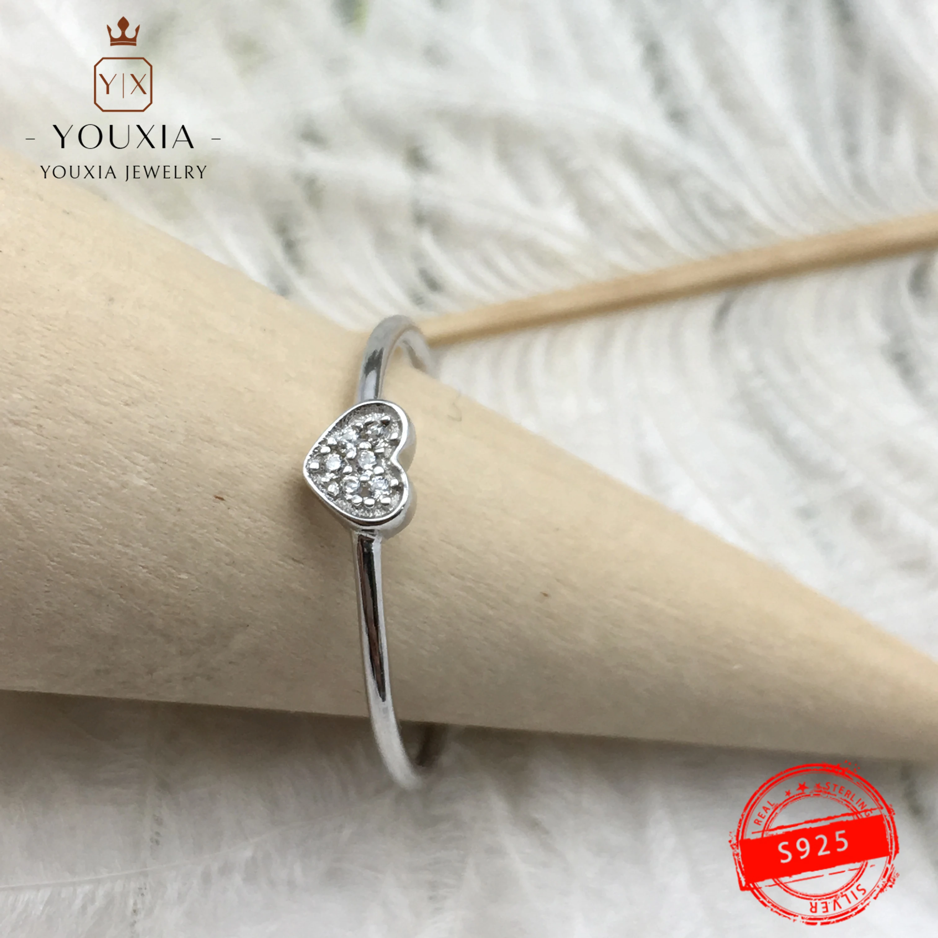 1:1 Making 925 Sterling Silver Custom Love Heart Shape Cold Wind Temperament Design Ring
1:1 Making 925 Sterling Silver Custom Love Heart Shape Cold Wind Temperament Design Ring