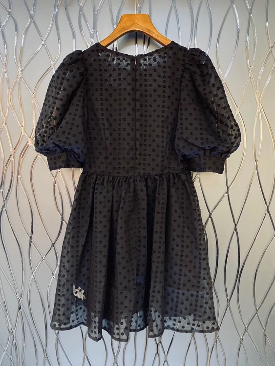 2021 spring and summer new women's Square Collar polka dot pattern decoration bubble short sleeve solid slim dress 316
2021 spring and summer new women's Square Collar polka dot pattern decoration bubble short sleeve solid slim dress 316