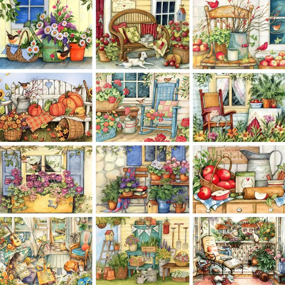 Garden 5D DIY Diamond Painting Flower Rhinestone Picture Cross Stitch Kit Full Diamond Embroidery Mosaic Home Decoration
Garden 5D DIY Diamond Painting Flower Rhinestone Picture Cross Stitch Kit Full Diamond Embroidery Mosaic Home Decoration