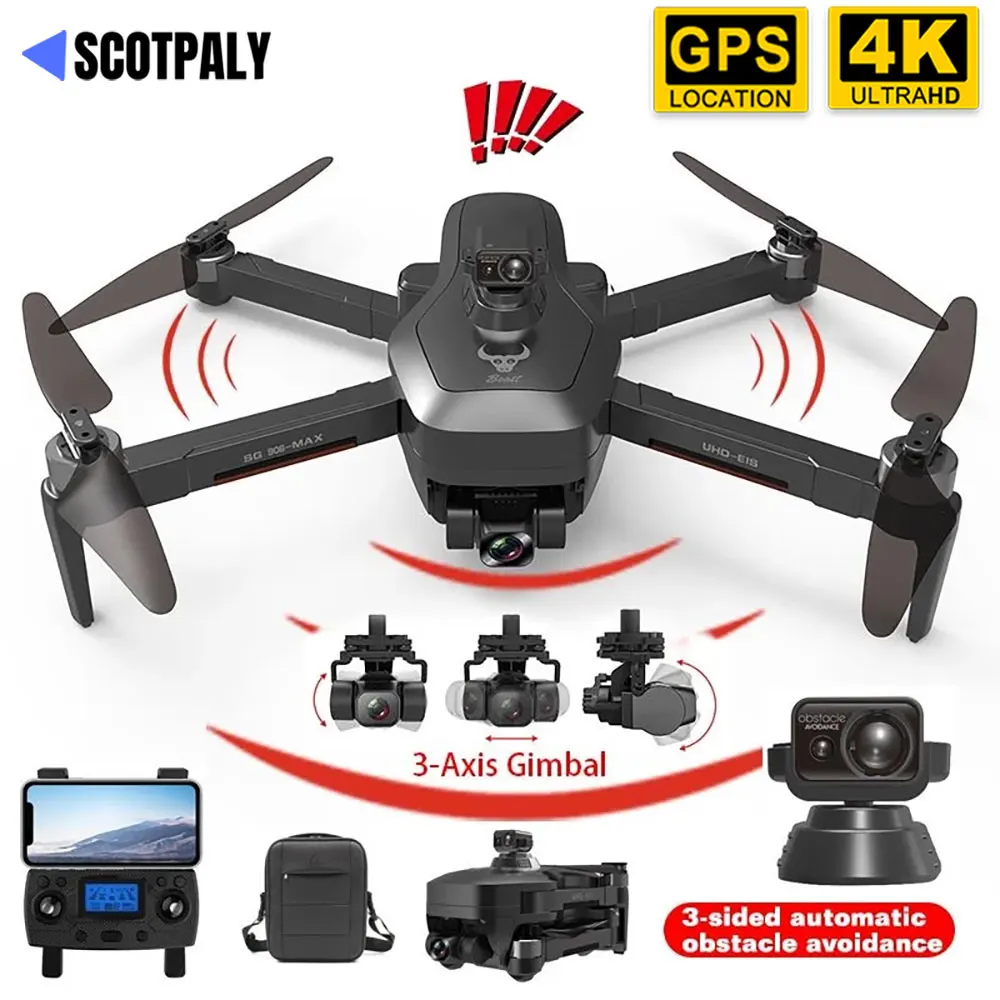 New SG906 MAX PRO3 GPS Drone 4K Camera 5G WIFI FPV Laser Obstacle Avoidance 3-Axis Gimbal Brushless Motor Foldable RC Quadcopter
New SG906 MAX PRO3 GPS Drone 4K Camera 5G WIFI FPV Laser Obstacle Avoidance 3-Axis Gimbal Brushless Motor Foldable RC Quadcopter