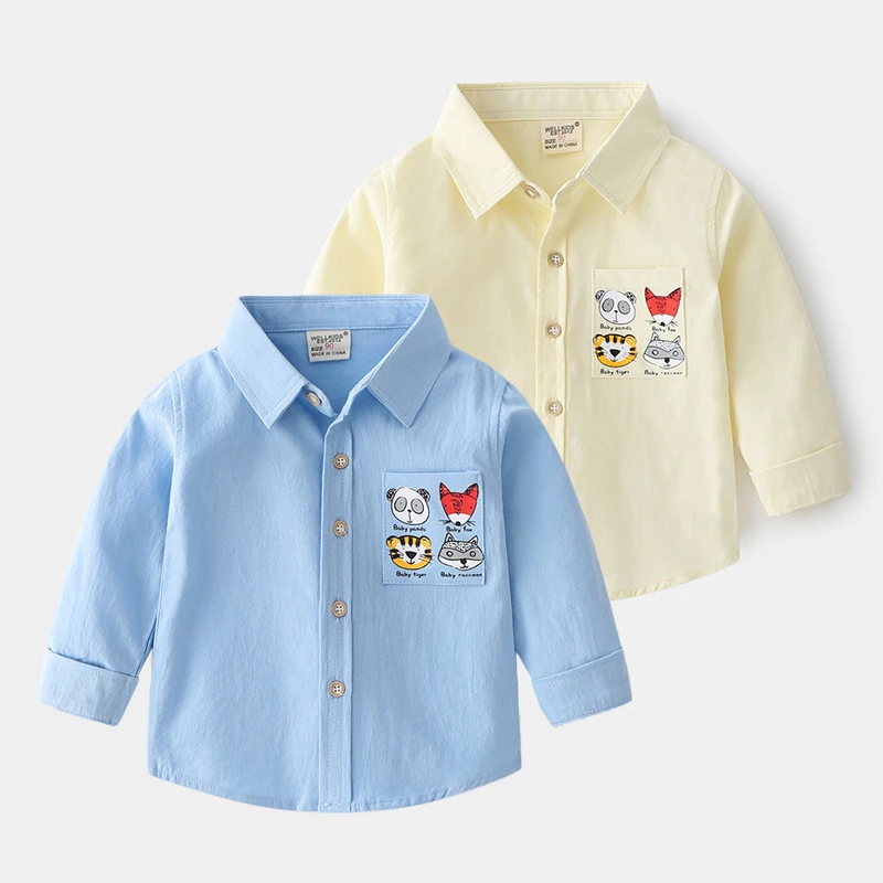 

Модная Повседневная Весенняя тонкая рубашка 2021, Весенняя рубашка с длинным рукавом для мальчиков, Детская Хлопковая футболка с мультяшным ...