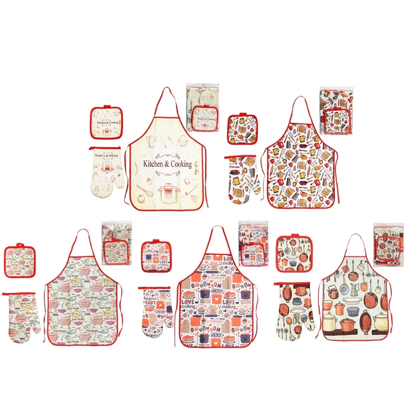 3pcs Apron Microwave Oven Gloves Mitten Insulation Pad Set Kitchen Cooking Aprons for Women Girls
3pcs Apron Microwave Oven Gloves Mitten Insulation Pad Set Kitchen Cooking Aprons for Women Girls