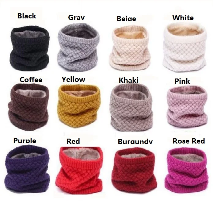 Winter Scarf Women Warm Thickened Velvet Knitted Ring Scarves Thick Fleece Inside Super Elastic Mufflers Unisex One Loop Scarf
Winter Scarf Women Warm Thickened Velvet Knitted Ring Scarves Thick Fleece Inside Super Elastic Mufflers Unisex One Loop Scarf