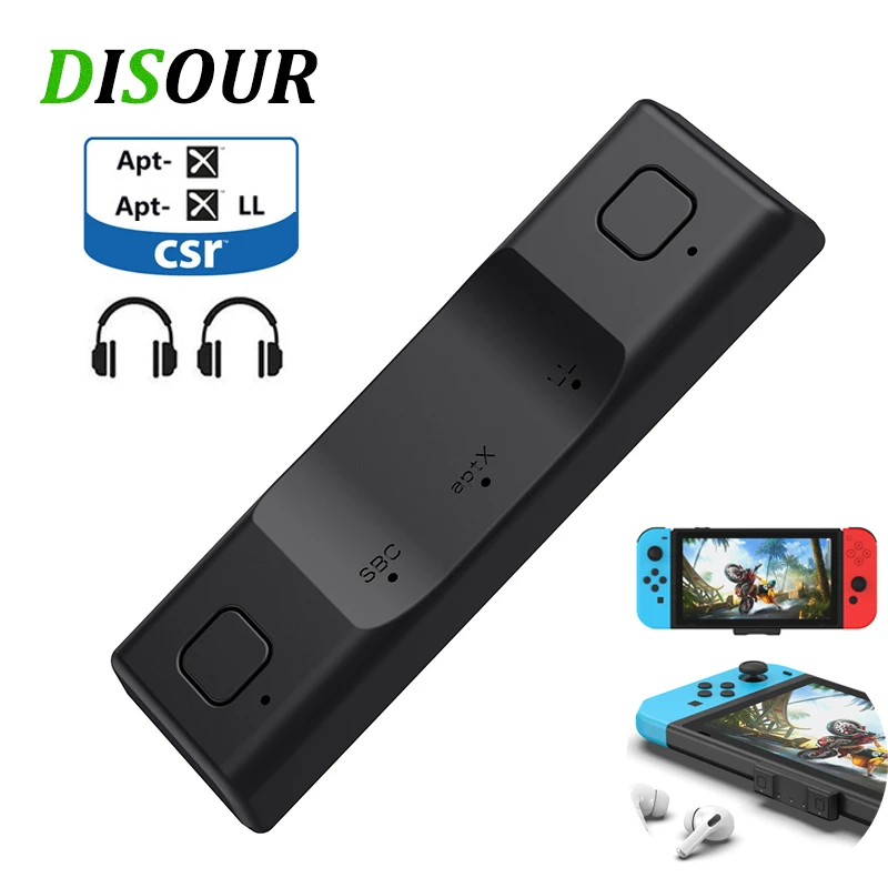 Беспроводной Bluetooth-передатчик DISOUR CSR 5,0 с низкой задержкой для Nintendo Switch /Switch Lite/PS4
Беспроводной Bluetooth-передатчик DISOUR CSR 5,0 с низкой задержкой для Nintendo Switch /Switch Lite/PS4