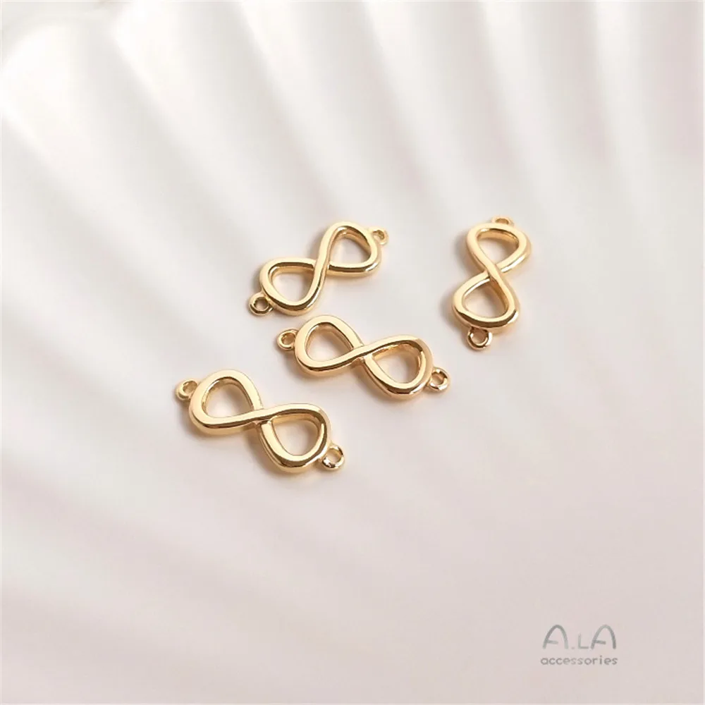 14K plated gold Double hanging 8 button infinite love bracelet clavicle necklace pendant DIY first accessories
14K plated gold Double hanging 8 button infinite love bracelet clavicle necklace pendant DIY first accessories