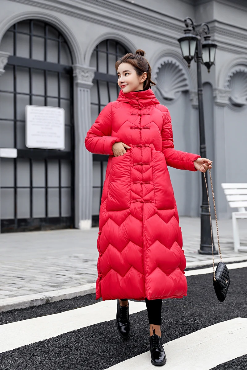 Nice New Winter Long Lap Buckle Hooded Down Cotton Dress Women ' S Fashion Jacket
Nice New Winter Long Lap Buckle Hooded Down Cotton Dress Women ' S Fashion Jacket