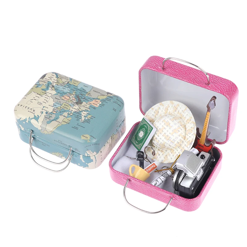 11Pcs /Set 1:12 Dollhouse Miniature Travel Set Mini Suitcase Travel Essential Luggage Set Doll House Accessories
11Pcs /Set 1:12 Dollhouse Miniature Travel Set Mini Suitcase Travel Essential Luggage Set Doll House Accessories
