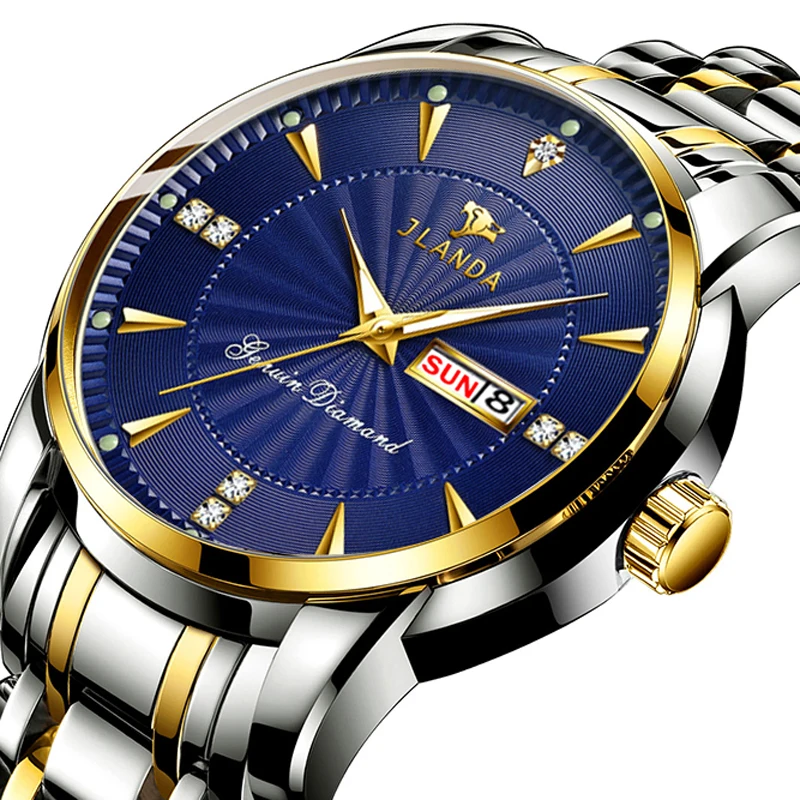 Часы JLANDA Мужские кварцевые, брендовые Роскошные модные повседневные водонепроницаемые наручные, из нержавеющей стали
Часы JLANDA Мужские кварцевые, брендовые Роскошные модные повседневные водонепроницаемые наручные, из нержавеющей стали