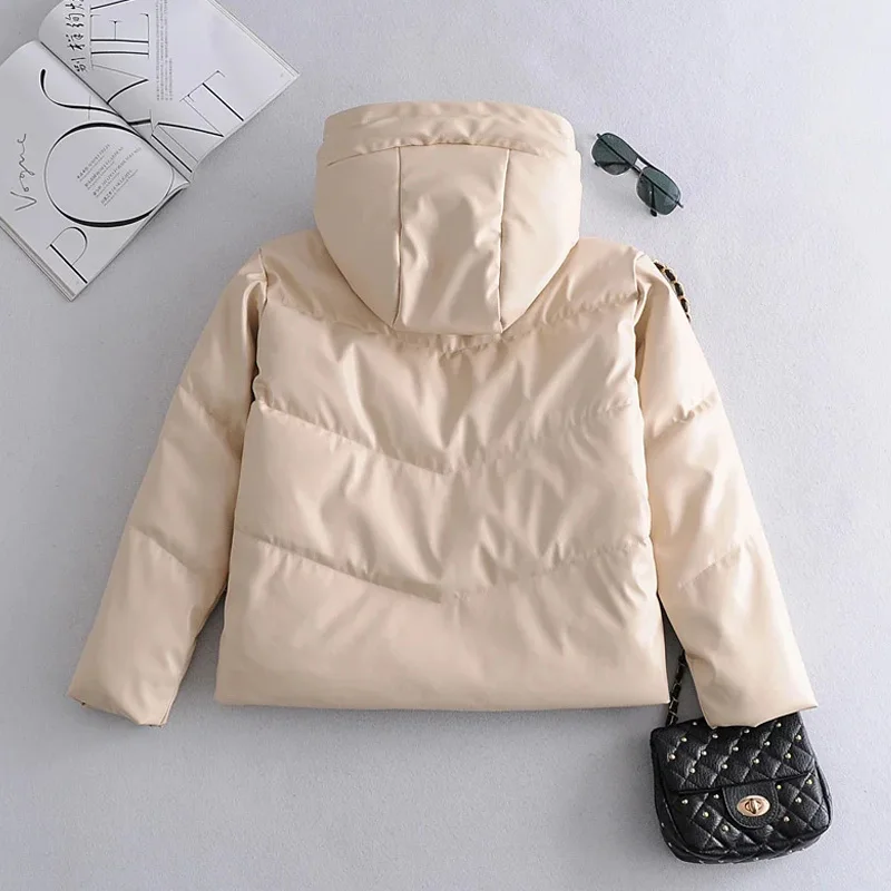 Winter Warm Leather Coats Women Fashion Loose Zipper Hooded Jacket Parka Long Sleeve Pockets Outerwear Tops Women clothing
Winter Warm Leather Coats Women Fashion Loose Zipper Hooded Jacket Parka Long Sleeve Pockets Outerwear Tops Women clothing