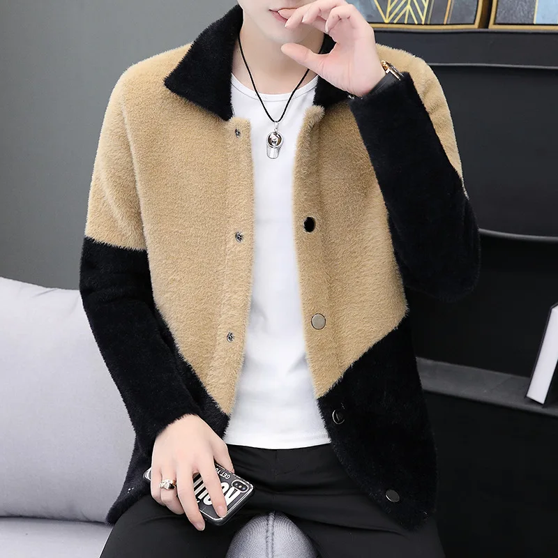 2022 Men's Imitation Mink Jacket Youth Autumn New Trendy Loose Color Matching Casual Top
2022 Men's Imitation Mink Jacket Youth Autumn New Trendy Loose Color Matching Casual Top