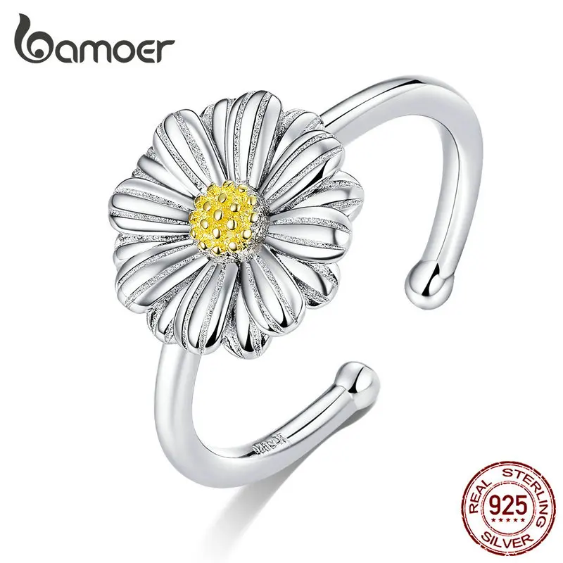 bamoer Silver 925 Jewelry Enamel Daisy Flower Open Adjustable Finger Rings for Women Sterling Silver Fine Jewelry SCR616
bamoer Silver 925 Jewelry Enamel Daisy Flower Open Adjustable Finger Rings for Women Sterling Silver Fine Jewelry SCR616