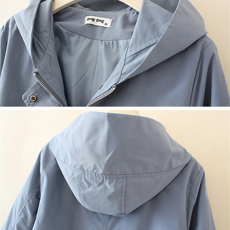 2020 Autumn New Women Jacket Hooded Long Sleeve Overcoat Pocket Casual Windbreaker Female Coat Outerwear Plus Size 4XL P590
2020 Autumn New Women Jacket Hooded Long Sleeve Overcoat Pocket Casual Windbreaker Female Coat Outerwear Plus Size 4XL P590