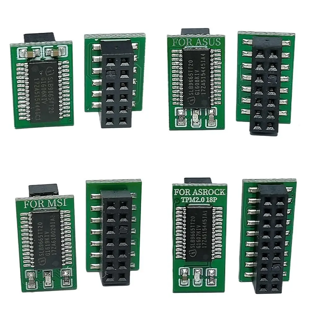 1PC TPM 2.0 Encryption Security Module Board Remote Card 12 14 18 20-1pin Pin TPM Module Supports Multi-brand Motherboard Green
1PC TPM 2.0 Encryption Security Module Board Remote Card 12 14 18 20-1pin Pin TPM Module Supports Multi-brand Motherboard Green